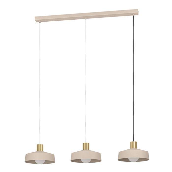 Eglo Valdiola langbordspendel sand/messing L93 x H110 cm